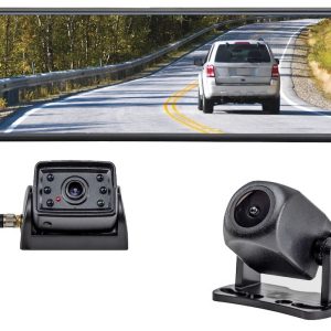 Brand Motion Backup Camera, Trailer Mount/ Rear Vehicle Mount, 9.66 Inch Mirror Integrated Monitor – TRNS-2101