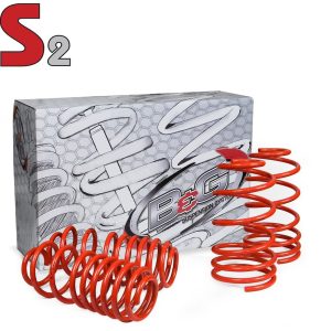 B&g Springs Lowering Kit, S2 Series, 1.75 Inch Front Drop/ 1.75 Inch Rear Drop, Without Shocks, Red, With 2 Front and 2 Rear Springs – 28.1.023