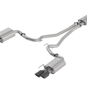 Borla Exhaust System Kit, Exhaust System Kit Cat Back System, T-304 Stainless Steel, With Mufflers, 2-1/2 Inch Pipe Diameter – 1014045BC
