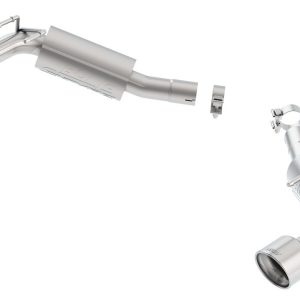 Borla Exhaust System Kit, S-Type Axle Back System, T-304 Stainless Steel, With Mufflers, 2-1/2 Inch Pipe Diameter, Dual Exhaust with Dual Exit – 11775