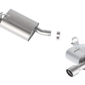 Borla Exhaust System Kit, Exhaust System Kit Axle Back System, T-304 Stainless Steel, With Mufflers, 2-1/4 Inch Pipe Diameter – 11776