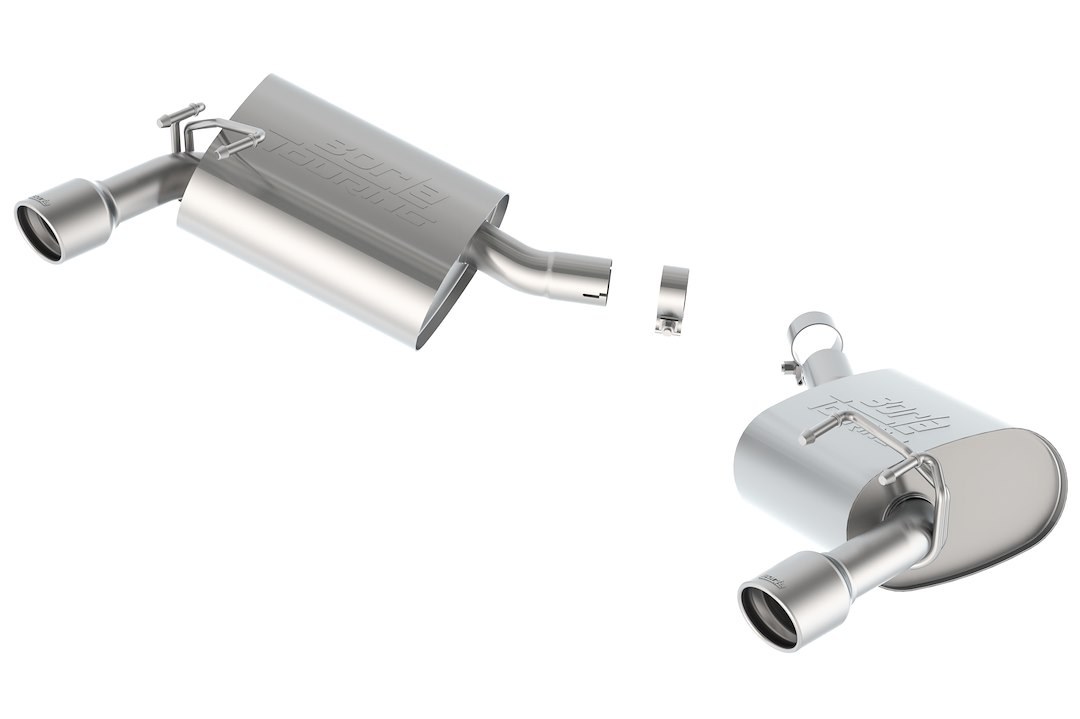 Borla Exhaust System Kit, Exhaust System Kit Axle Back System, T-304 Stainless Steel, With Mufflers, 2-1/4 Inch Pipe Diameter – 11776