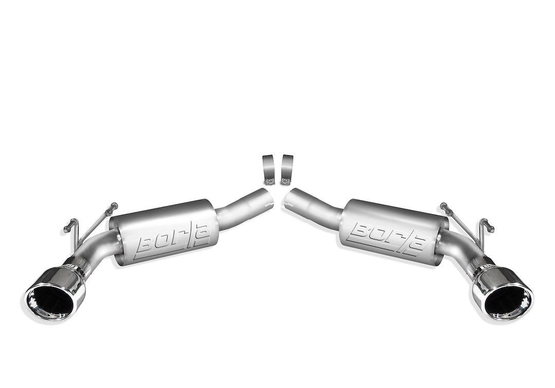 Borla Exhaust System Kit, Atak ® Series Axle Back System, T-304 Stainless Steel, With Mufflers, 2-1/2 Inch Pipe Diameter – 11788