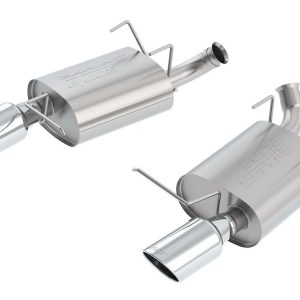Borla Exhaust System Kit, S-Type Axle Back System, T-304 Stainless Steel, With Mufflers, 2-1/4 Inch Pipe Diameter, Dual Exhaust with Dual Exit – 11796