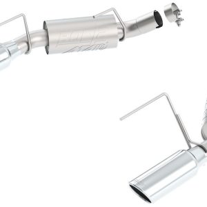 Borla Exhaust System Kit, Atak ® Series Axle Back System, T-304 Stainless Steel, With Mufflers, 2-3/4 Inch Pipe Diameter – 11806
