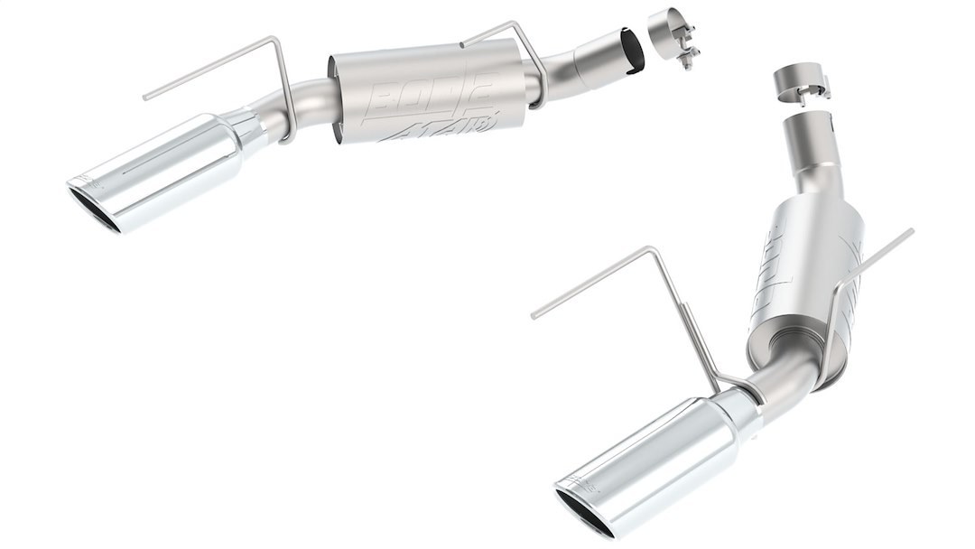 Borla Exhaust System Kit, Atak ® Series Axle Back System, T-304 Stainless Steel, With Mufflers, 2-3/4 Inch Pipe Diameter – 11806