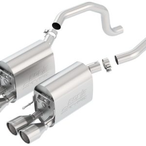 Borla Exhaust System Kit, S-Type II Axle Back System, T-304 Stainless Steel, With Mufflers, 2-1/2 Inch to 2 Inch Pipe Diameter – 11811
