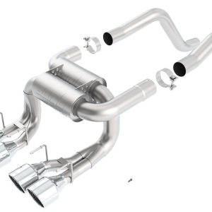Borla Exhaust System Kit, Atak ® Series Axle Back System, T-304 Stainless Steel, With Mufflers, 3 Inch to 2 Inch Pipe Diameter – 11822