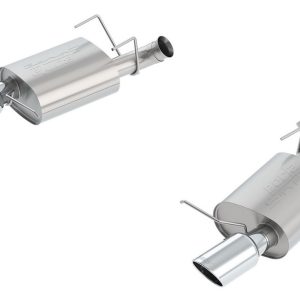 Borla Exhaust System Kit, S-Type Axle Back System, T-304 Stainless Steel, With Mufflers, 2-3/4 Inch Pipe Diameter, Dual Exhaust with Dual Exit – 11837