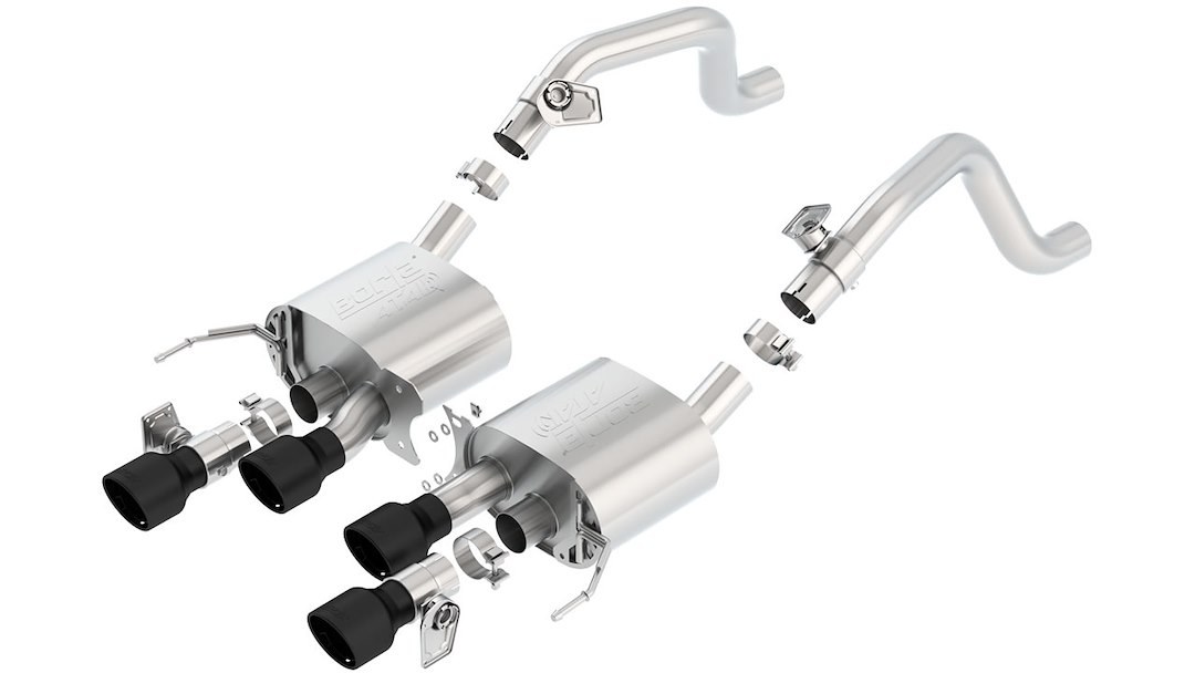 Borla Exhaust System Kit, Atak ® Series Axle Back System, T-304 Stainless Steel, With Muffler, 2-3/4 Inch Pipe Diameter – 11856CB