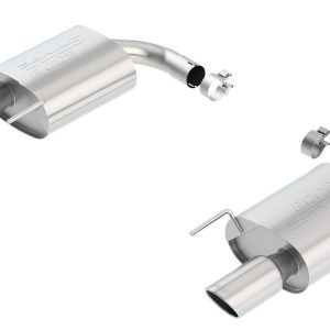 Borla Exhaust System Kit, S-Type Axle Back System, T-304 Stainless Steel, With Mufflers, 2-1/2 Inch Pipe Diameter, With Dual Exit – 11887