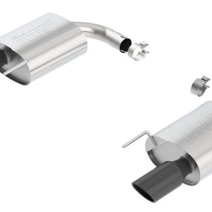Borla Exhaust System Kit, S-Type Axle Back System, T-304 Stainless Steel, With Mufflers, 2-1/2 Inch Pipe Diameter, With Dual Exit – 11887BC