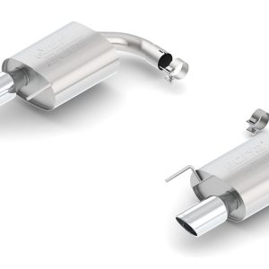 Borla Exhaust System Kit, Atak ® Series Axle Back System, T-304 Stainless Steel, With Mufflers, 2-1/2 Inch Pipe Diameter, With Dual Exit – 11895