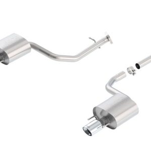 Borla Exhaust System Kit, S-Type Axle Back System, T-304 Stainless Steel, With Mufflers, 2-1/4 Inch Pipe Diameter, Dual Exhaust with Dual Exit – 11898