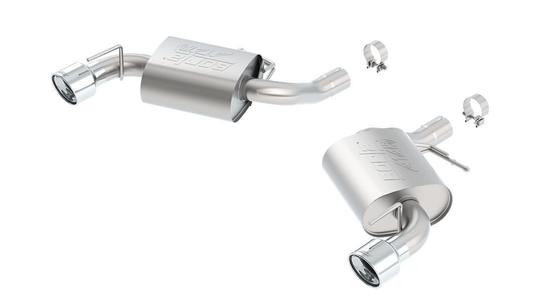 Borla Exhaust System Kit, Atak ® Series Axle Back System, T-304 Stainless Steel, With Mufflers, 2-3/4 Inch Pipe Diameter – 11923