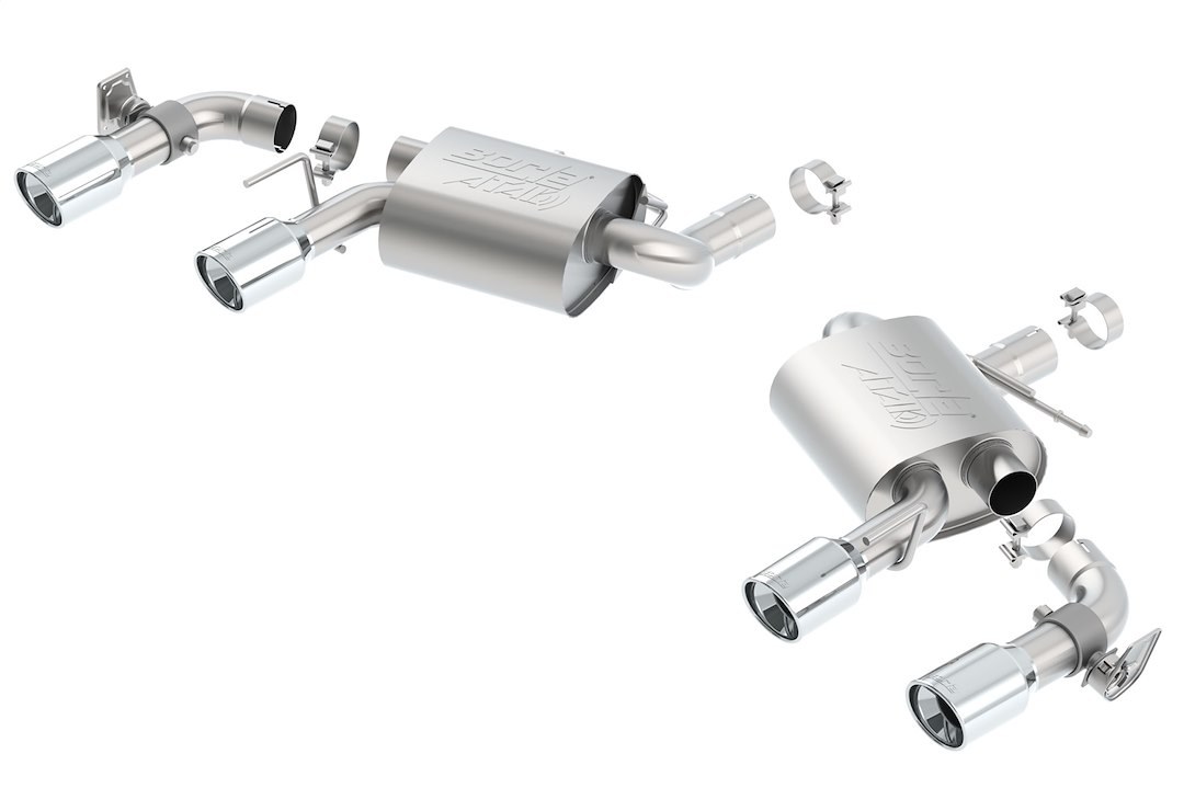 Borla Exhaust System Kit, Atak ® Series Axle Back System, T-304 Stainless Steel, With Mufflers – 11925