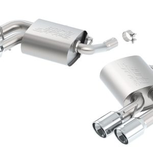 Borla Exhaust System Kit, S-Type Axle Back System, T-304 Stainless Steel, With Mufflers, 2-1/4 Inch Pipe Diameter, Dual Exhaust with Dual Exit – 11926