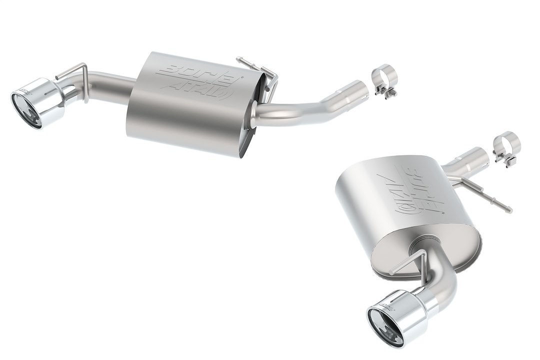 Borla Exhaust System Kit, Atak ® Series Axle Back System, T-304 Stainless Steel, With Mufflers, 2-1/4 Inch Pipe Diameter – 11929