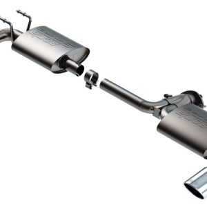 Borla Exhaust System Kit, S-Type Axle Back System, T-304 Stainless Steel, With Muffler, 2-1/2 Inch to Dual 2 Inch Pipe Diameter – 11970