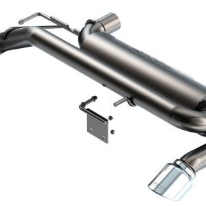 Borla Exhaust System Kit, Touring Axle Back System, Brushed T-304 Stainless Steel, With Muffler, 2-3/4 Inch to 2-1/2 Inch Pipe Diameter – 11973