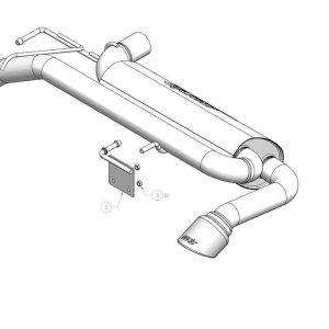 Borla Exhaust System Kit, S-Type Axle Back System, Brushed T-304 Stainless Steel, With Muffler, 2-3/4 Inch to 2-1/2 Inch Pipe Diameter – 11974