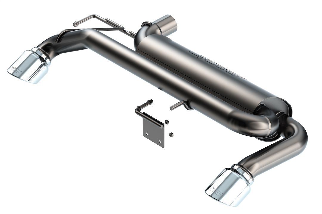 Borla Exhaust System Kit, Atak ® Series Axle Back System, Brushed T-304 Stainless Steel, With Muffler, 2-3/4 Inch to 2-1/2 Inch Pipe Diameter – 11975