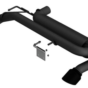 Borla Exhaust System Kit, Atak ® Series Axle Back System, Black T-304 Stainless Steel, With Muffler, 2-3/4 Inch to 2-1/2 Inch Pipe Diameter – 11975CB