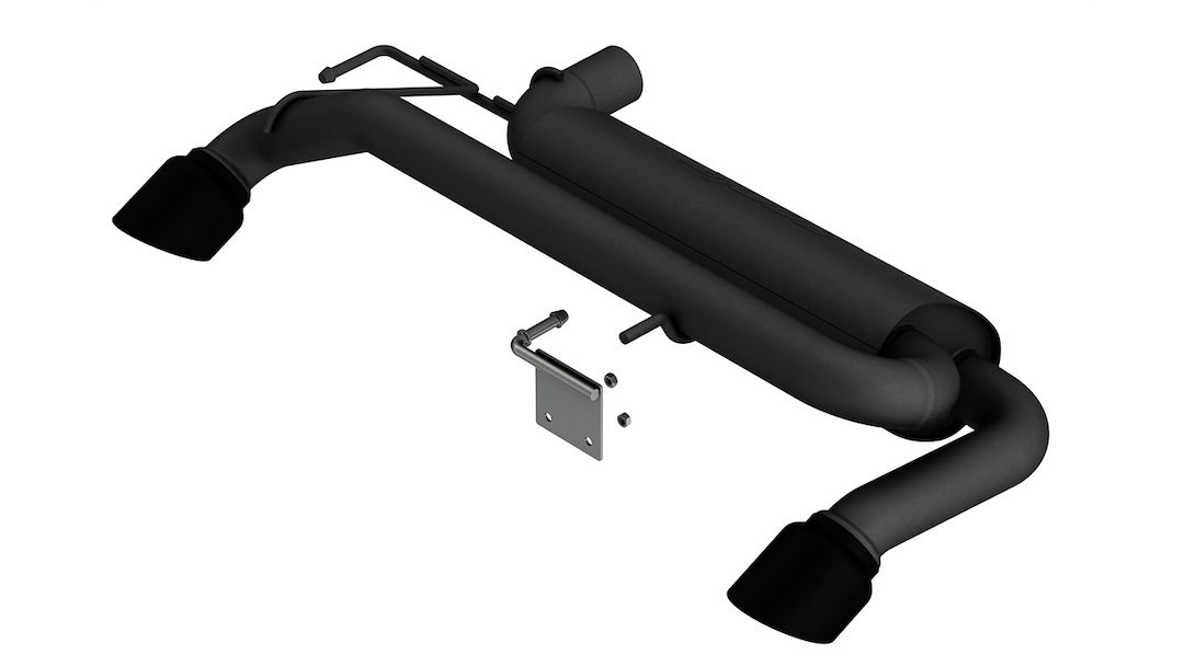 Borla Exhaust System Kit, Atak ® Series Axle Back System, Black T-304 Stainless Steel, With Muffler, 2-3/4 Inch to 2-1/2 Inch Pipe Diameter – 11975CB