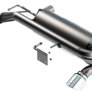 Borla Exhaust System Kit, S-Type Axle Back System, Brushed T-304 Stainless Steel, With Muffler, 2-3/4 Inch to 2-1/2 Inch Pipe Diameter – 11977
