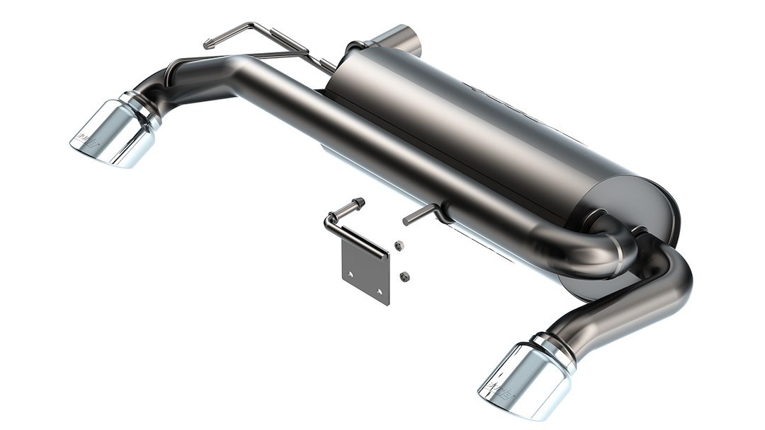 Borla Exhaust System Kit, S-Type Axle Back System, Brushed T-304 Stainless Steel, With Muffler, 2-3/4 Inch to 2-1/2 Inch Pipe Diameter – 11977