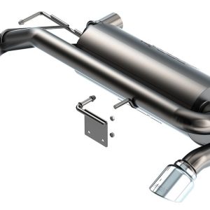 Borla Exhaust System Kit, Atak ® Series Axle Back System, Brushed T-304 Stainless Steel, With Muffler, 2-3/4 Inch to 2-1/2 Inch Pipe Diameter – 11978