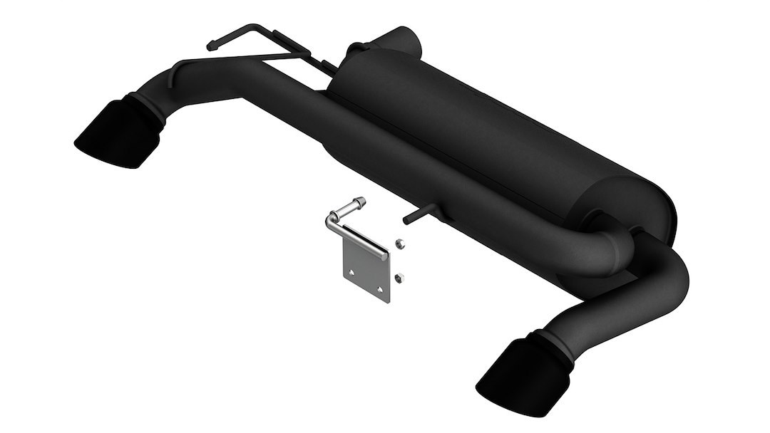 Borla Exhaust System Kit, Atak ® Series Axle Back System, Black T-304 Stainless Steel, With Muffler, 2-3/4 Inch to 2-1/2 Inch Pipe Diameter – 11978CB