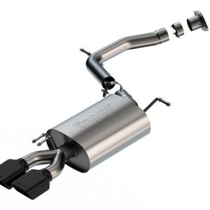 Borla Exhaust System Kit, S-Type Axle Back System, T-304 Stainless Steel, With Muffler, 2-1/2 Inch Pipe Diameter – 11979BC