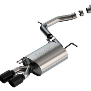 Borla Exhaust System Kit, S-Type Axle Back System, T-304 Stainless Steel, With Muffler, 2-1/2 Inch Pipe Diameter – 11980BC