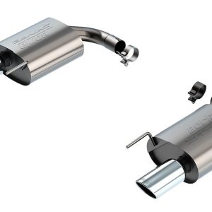 Borla Exhaust System Kit, S-Type Axle Back System, T-304 Stainless Steel, With Mufflers, 2-1/2 Inch Pipe Diameter, Dual Exhaust with Dual Exit – 11986