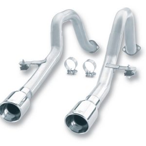 Borla Exhaust System Kit, Exhaust System Kit Axle Back System, T-304 Stainless Steel, Without Muffler, 2-1/2 Inch Pipe Diameter – 12649