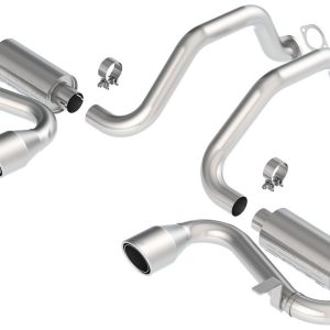 Borla Exhaust System Kit, S-Type Cat Back System, T-304 Stainless Steel, With Mufflers, 2-1/2 Inch Pipe Diameter, Dual Exhaust with Dual Exit – 140017