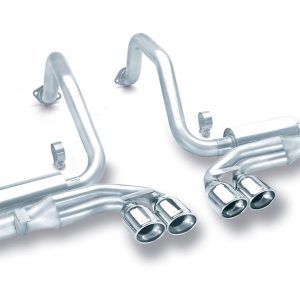 Borla Exhaust System Kit, S-Type Classic Cat Back System, T-304 Stainless Steel, With Mufflers, 2-1/2 Inch Pipe Diameter – 140039