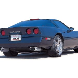 Borla Exhaust System Kit, S-Type Cat Back System, T-304 Stainless Steel, With Mufflers, 3 Inch Pipe Diameter, Single Exhaust with Dual Exit – 140082