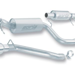 Borla Exhaust System Kit, Cat-Back System, T-304 Stainless Steel, With Mufflers, 2-1/2 Inch Pipe Diameter, Single Exhaust with Single Exit – 140121