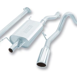 Borla Exhaust System Kit, Cat-Back System, T-304 Stainless Steel, With Muffler, 2-1/4 Inch Pipe Diameter, Single Exhaust with Single Exit – 140140