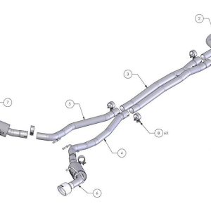 Borla Exhaust System Kit, S-Type Cat Back System, T-304 Stainless Steel, With Mufflers, 2-1/2 Inch Pipe Diameter, Dual Exhaust with Dual Exit – 140280