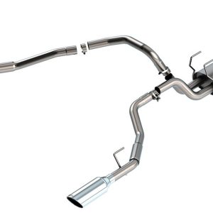 Borla Exhaust System Kit, Cat-Back System, T-304 Stainless Steel, With Muffler, 3 Inch Pipe Diameter, Single Exhaust with Dual Exit – 140307