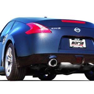 Borla Exhaust System Kit, Cat-Back System, T-304 Stainless Steel, With Muffler, 2-1/4 Inch Pipe Diameter, Dual Exhaust with Dual Exit – 140313