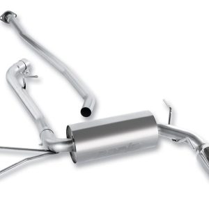 Borla Exhaust System Kit, Cat-Back System, T-304 Stainless Steel, With Muffler, 2-1/4 Inch Pipe Diameter, Single Exhaust with Single Exit – 140325