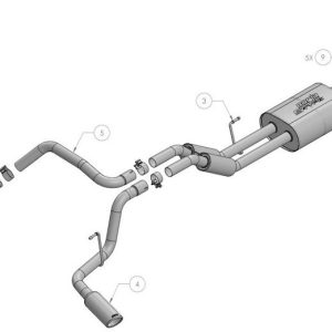 Borla Exhaust System Kit, Touring Cat Back System, T-304 Stainless Steel, With Muffler, 2-1/4 Inch Pipe Diameter – 140332BC