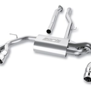 Borla Exhaust System Kit, Cat-Back System, T-304 Stainless Steel, With Muffler, 2-1/2 Inch Pipe Diameter, Single Exhaust with Quad Exit – 140350
