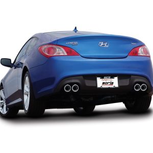 Borla Exhaust System Kit, Cat-Back System, T-304 Stainless Steel, With Muffler, 2-1/2 Inch Pipe Diameter, Single Exhaust with Quad Exit – 140350