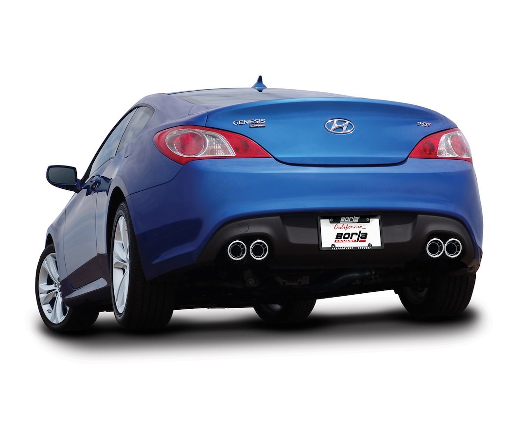 Borla Exhaust System Kit, Cat-Back System, T-304 Stainless Steel, With Muffler, 2-1/2 Inch Pipe Diameter, Single Exhaust with Quad Exit – 140350