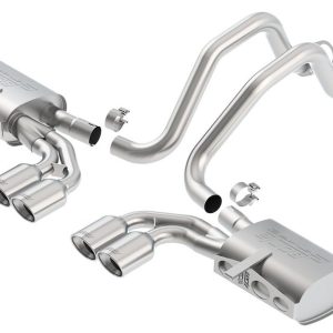 Borla Exhaust System Kit, S-Type II Cat Back System, T-304 Stainless Steel, With Mufflers, 2-1/2 Inch Pipe Diameter – 140427